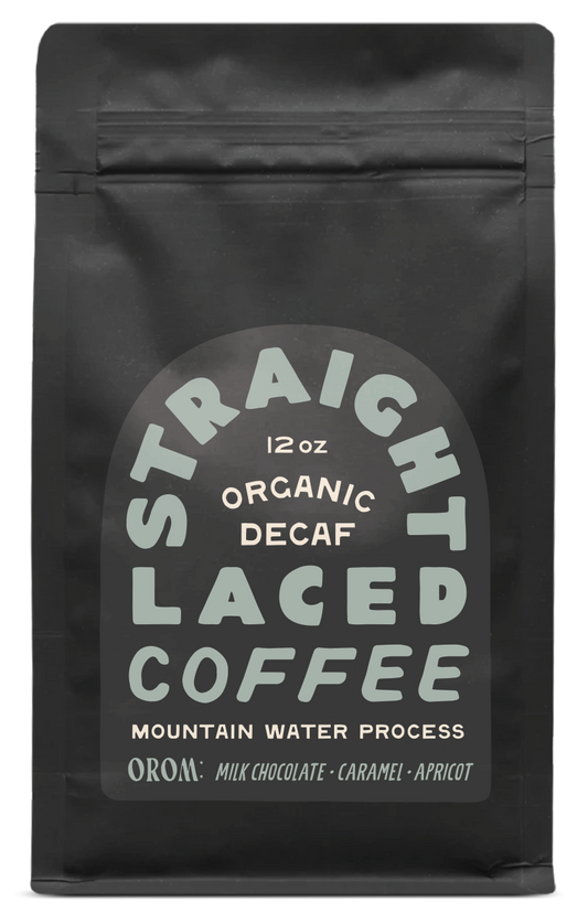 Organic decaf coffee front coffee bean bag - Orom