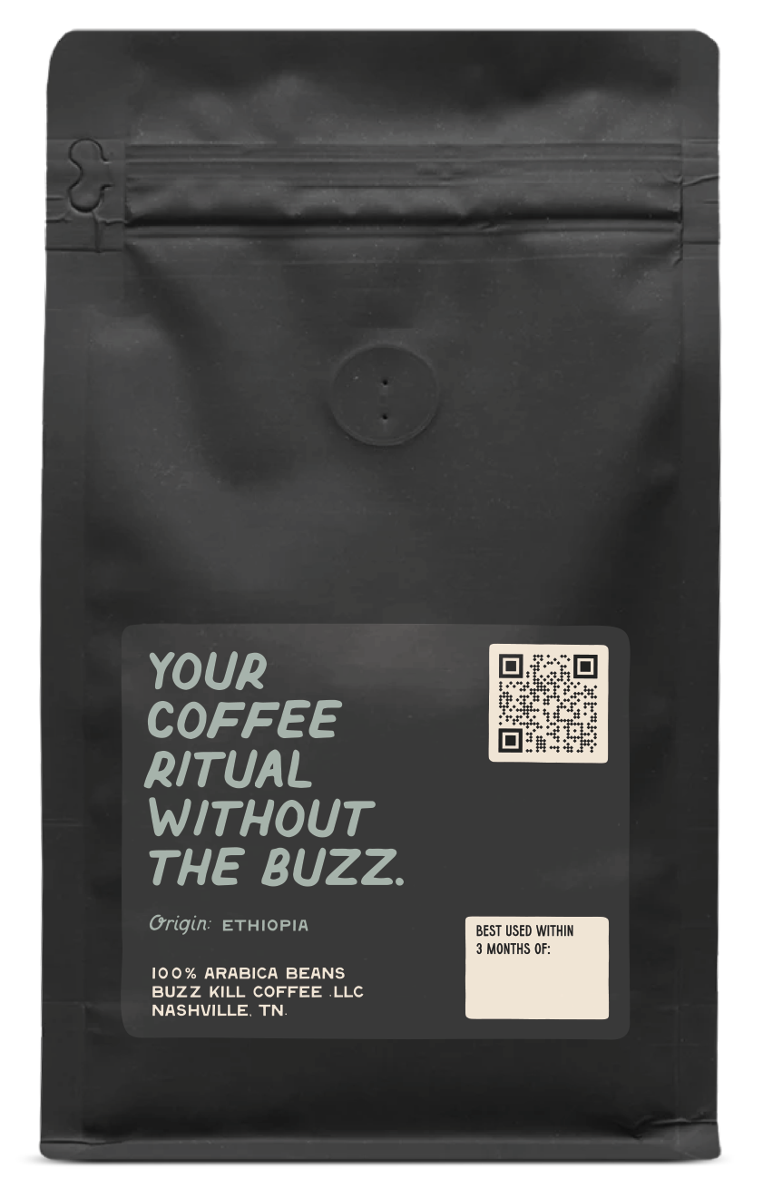 Organic decaf coffee back label coffee bean bag - Orom